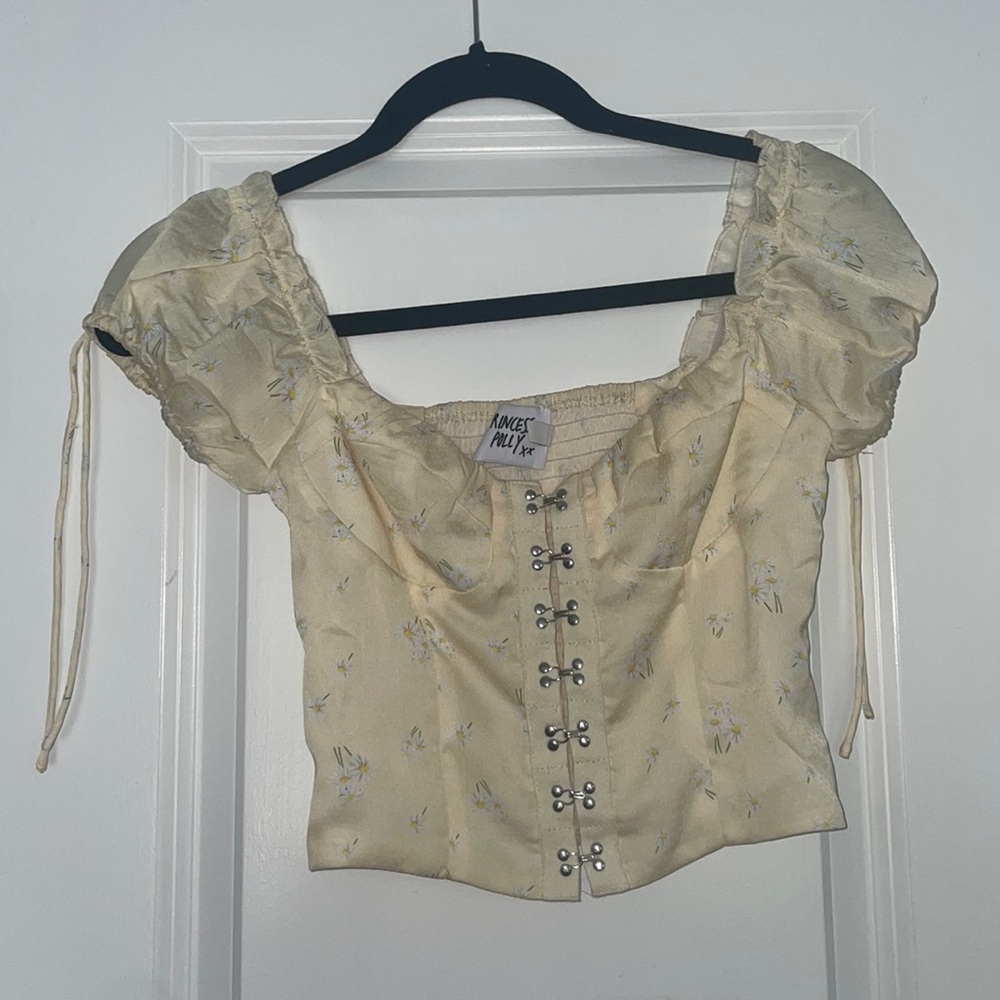 Yellow princess polly top, worn once